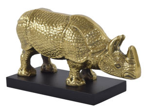 ประติมากรรมโลหะอะลูมิเนียมรูปทรงหยกสีทองสมัยใหม่ งานฝีมือ ของตกแต่งบ้าน สำนักงาน วางบนโต๊ะ สำหรับโอกาสพิเศษ - Product Image 5