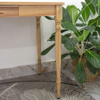 Bureau d'écriture convertible FURAKA CD01A en bois d'acacia massif, design antique et vintage, avec tiroir et hauteur réglable, pour la maison