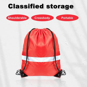 Sac à dos de sport en polyester lavable avec cordon de serrage Grands mini sacs cadeaux en plastique Emballage écologique avec cordon de serrage - Product Image 4