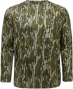 เสื้อยืดแขนยาวผู้ชายสไตล์สตรีทคุณภาพสูง ลายพิมพ์ต้นไม้จริง เสื้อผ้าล่าสัตว์ เสื้อกีฬา สำหรับผู้ชาย รับสกรีนโลโก้ - Product Image 5