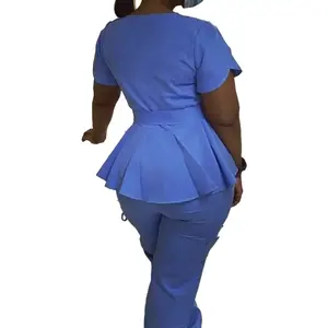 Ensembles de gommage médical pour femmes Uniformes d'allaitement en tissu doux lavable avec hauts pantalons Costumes de gommage pour restaurants et bars du fabricant - Product Image 3