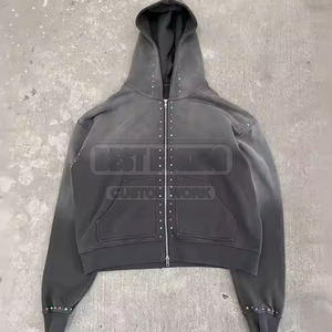 En Low Moq Nuevo diseño de moda Tu propio logotipo Hombres Chándal Trajes Más cálido Chándal de diamantes de imitación para hombres - Product Image 2