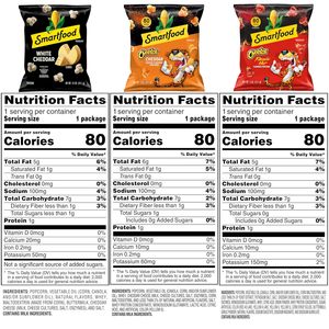 Palomitas de maíz Smartfood, Surtido de Cheddar Blanco y Cheddar Blanco Picante, 0.5 Onzas (Paquete de 40) - Product Image 2