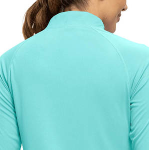 Camiseta de Algodón de Talla Grande, Manga Larga, Cierre de Cremallera de un Cuarto, Cuello Camisero, Transpirable, Ecológica, Informal, de Color Sólido, de Secado Rápido, a la Moda - Product Image 6