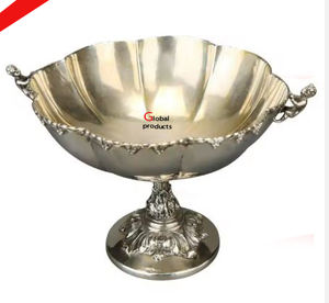 ชามเสิร์ฟอาหารสแตนเลสสตีลสำเร็จรูปสีเงินแบบเรียบง่ายสำหรับร้านอาหารของโรงแรมและบาร์ - Product Image 2
