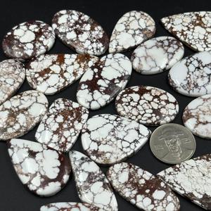 AAA + alta calidad 100% turquesa Natural piedras preciosas sueltas tamaño mixto cabujón de caballo salvaje para la fabricación de joyas lote de piedras preciosas - Product Image 1