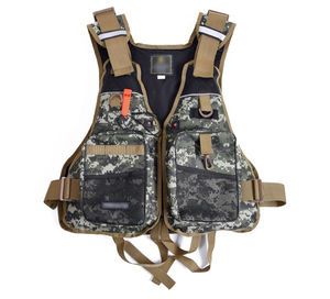 Gilet de pêche et de chasse multifonctionnel professionnel, couleurs personnalisées, gilet de sauvetage, imperméable, respirant, imprimé - Product Image 5