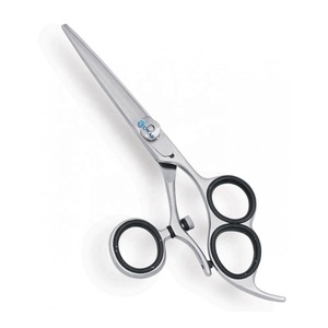 Tijera de corte de pelo profesional 2024 con borde de maquinilla de afeitar giratorio y tres agujeros para los dedos herramientas de estilismo de alta calidad - Product Image 3