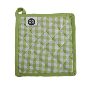 Mitaines de four 100% coton avec bande de silicone porte-casseroles verts pour la cuisson au micro-ondes Protection des aliments à domicile pour les restaurants - Product Image 4