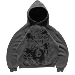 Personnalisé en détresse Patch Broderie Vintage Âgé Applique Couture 500gsm 100% Coton Distressed Hoodies pour Hommes pour l'hiver - Product Image 4