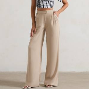 Pantalon taille haute ample multi-poches pour femme, style cargo, coupe droite, idéal pour le bureau ou les occasions formelles - Product Image 6