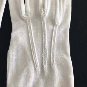 Recién llegado, guantes masónicos de tela de algodón blanco liso, logotipo bordado, puño elástico, logotipo personalizado disponible, guantes de algodón 100 - Product Image 6