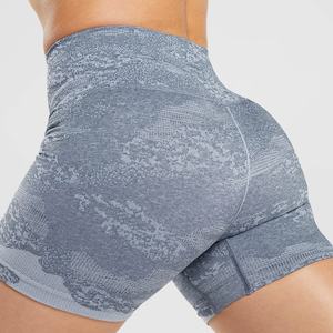 Pantalones cortos de compresión personalizados para mujer, cintura alta, levantamiento de glúteos, entrenamiento, cintura corta elástica, sólido sublimado personalizado - Product Image 3