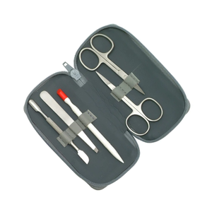 Surtechs International Ensemble de manucure 5 pièces de haute qualité Kit de beauté en acier inoxydable PU pour le soin des ongles pour bébé - Product Image 3