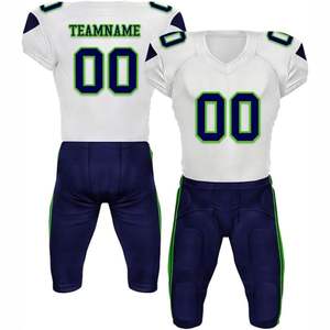 Nouveauté Maillots de football américain personnalisés Respirant Couleur personnalisée Manches courtes Grande taille Évacuation de l'humidité Fabriqué au Pakistan - Product Image 1