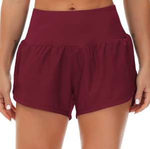 Pantalones cortos para correr para mujer, pantalones cortos de entrenamiento atléticos ligeros de secado rápido con forro, pantalones cortos con bolsillos para teléfono para mujer - Product Image 5