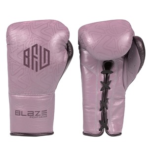 Gants de boxe professionnels à lacets pour l'entraînement Gants de combat et de compétition en cuir de vachette. - Product Image 1
