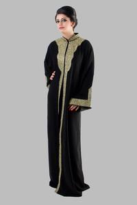Rich Look Abaya Con Cuentas Doradas Brillantes Funciona En Abaya - Product Image 2