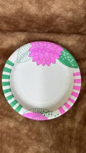 Assiettes en papier carrées jetables imprimées colorées assiettes épaisses et durables pour mariages barbecues restauration camping avec OEM personnalisé - Product Image 3