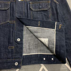 OEM pour veste coupe-vent en toile de tissu japonais selvedge pour homme, décontractée, moto, col montant, logo frontal - Product Image 4