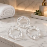 Anneau de retardement à trois anneaux perlés en silicone souple, écarteur de prépuce, étanche, jouet pour adulte, modèle Guangzhou 00013