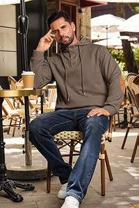 Jersey de moda para hombre de alta calidad, sudaderas con capucha, manga larga, cordón térmico, botón, textura, Sudadera con capucha - Product Image 3