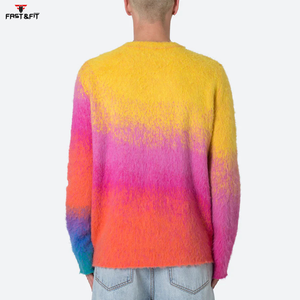 Pull en cachemire et laine tricoté à manches longues, couleur unie, logo personnalisé sur le devant, décontracté, pour homme, hiver, séchage rapide, anti-froissement - Product Image 3