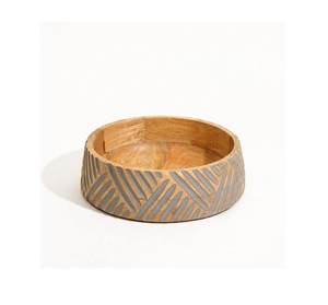 Large acacia <b>wood</b> serving bowl handmade for salad fruits bread centerpiece rustic farmhouse tableware eco friendly kitchen dish - Product Image 3