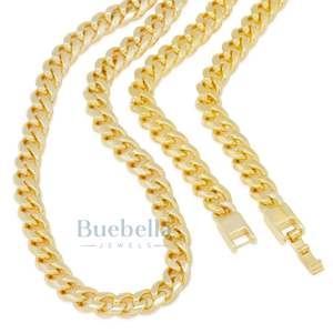 JOYAS BUEBELLA 18K Chapado en oro S925 Plata 8mm Moissanite Hip Hop Collar Cadena cubana Joyería de rock fino para hombres Fiesta - Product Image 4