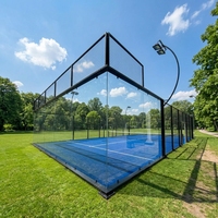 Terrain de padel super panoramique haut de gamme |   Verre trempé à vue panoramique 360° sans pilier |   Installation de qualité professionnelle pour les tournois