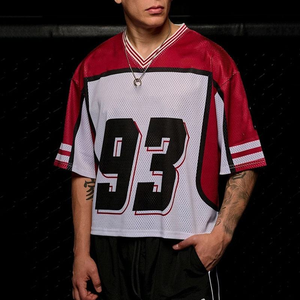 Camiseta de rugby de poliéster con estampado gráfico de transferencia de calor con mangas cortas y tela transpirable para partidos de equipos profesionales - Product Image 2