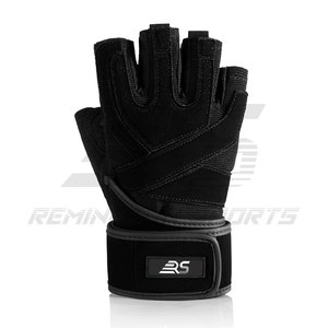 Guantes de gimnasio de levantamiento de pesas con logotipo personalizado de alta calidad para hombres Guantes de levantamiento de pesas sin dedos Guantes de entrenamiento físico - Product Image 1