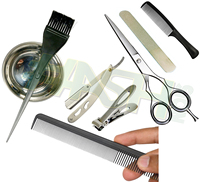 Kit de barbier professionnel en acier inoxydable - Ciseaux de qualité supérieure A+ pour droitiers, design pliable pour l'hygiène personnelle et la beauté