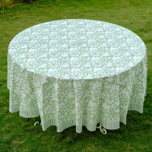 Indian Block Print Cotton Tablecloth Floral <b>Table</b> <b>Cloth</b> for Dinning <b>Table</b> Beautiful Printed Dinner <b>Table</b> Decor Factory Price - Product Image 1