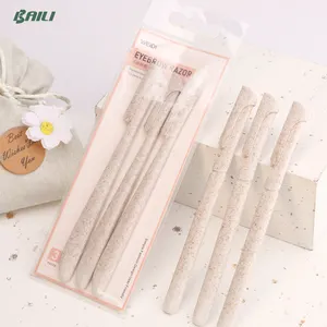 100% Biodegradable Girls Bikini Dermaplaning Tool Womens Shaving Face Trimmer Eyebrow Facial Dermaplane Razor