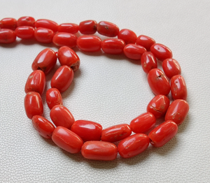 Cuentas de coral rojo con forma ovalada, cuentas de coral de 8X6 a 5X4 MM, hebra de 16 pulgadas, cuentas de coral al por mayor, cuentas de coral lisas, suministros de coral - Product Image 4