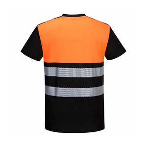 Hi Vis Reflective Safety <b>T</b>-<b>Shirt</b> for Men with Customized Logo LED <b>Flash</b> Waterproof Short Sleeves-Guard Work Wear - Product Image 3