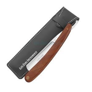 Premium Wooden Handle Cut Throat <b>Razor</b> Straight Edge Barber Shaving <b>Razor</b> for Professional and Home Use made by Life Care Instr - Product Image 4