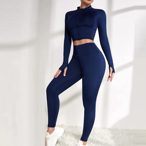 Hot Sale <b>Women</b> Yoga Suit Sport Active Wear Running Set Workout Scrunch butt Fitness Gym Clothes & <b>leggings</b> for <b>women</b> - Product Image 3