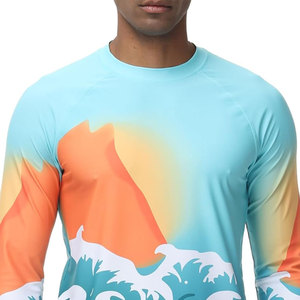 เสื้อแรชการ์ดแขนยาวสำหรับผู้ชายชุดฝึกป้องกันผื่นพิมพ์ซับลิเมชันตามสั่ง - Product Image 4