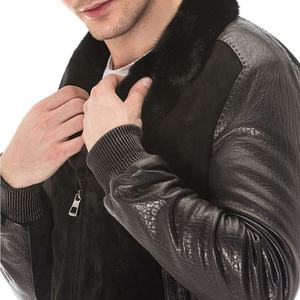 Chaqueta Larga y Delgada de Cuero Estampado Azul Marino para Hombre, con Logotipo Frontal, Totalmente Personalizable, Impermeable, Transpirable y Resistente al Viento - Product Image 4