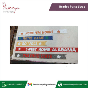 Luxury Handmade Beaded <b>Strap</b> <b>for</b> <b>Bags</b> Custom Sequin Purse <b>Strap</b> <b>for</b> Clutches & Crossbody <b>Bags</b> At Good Price - Product Image 6