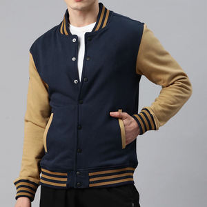 New Arrived 2026 Cotton Fleece Varsity <b>Jacket</b> for <b>Men</b> Custom Printed Logo Solid Pattern Button Up Loose Fit <b>Men's</b> Winter <b>Jacket</b> - Product Image 5