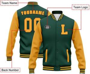 Chaqueta universitaria personalizada con nombre, número y logotipo del equipo bordado, diseño sublimado para mayor comodidad y estilo - Product Image 2