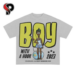 Venta al por mayor 100% algodón camisetas logotipo personalizado hombres mujeres varios tamaños de punto de gran tamaño de manga corta luz característica patrón sólido - Product Image 3