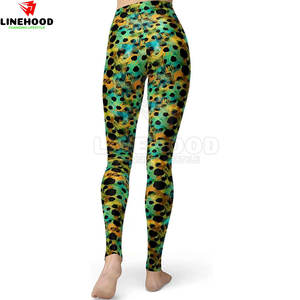 Leggings de sport pour femmes OEM, taille mi-haute, en spandex/nylon, motif uni, fessier galbé, taille élastique, fermeture personnalisable, fitness - Product Image 2