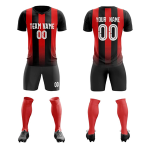 Precios al por mayor, conjuntos de uniformes de fútbol transpirables de secado rápido, logotipo personalizado de alta calidad, camisetas de fútbol de poliéster 100% - Product Image 4