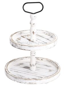 Juego de bandejas de madera de último diseño en color marrón rústico con forma redonda y acabado elegante, ideal para servir y decorar el hogar - Product Image 3