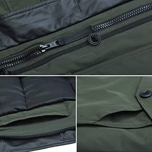 Nouvelle veste parka d'hiver pour homme avec logo personnalisé imprimé, col montant en toile, respirante, séchage rapide, vêtements d'extérieur - Product Image 5