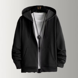 เสื้อฮู้ดผู้ชายไซส์ใหญ่พิเศษ ผ้าฝ้าย 100% แบบหนา รุ่น 2025 บุขนแกะ ซิปหน้า เสื้อแจ็คเก็ตกันหนาว ไซส์ใหญ่พิเศษ S-5XL - Product Image 5